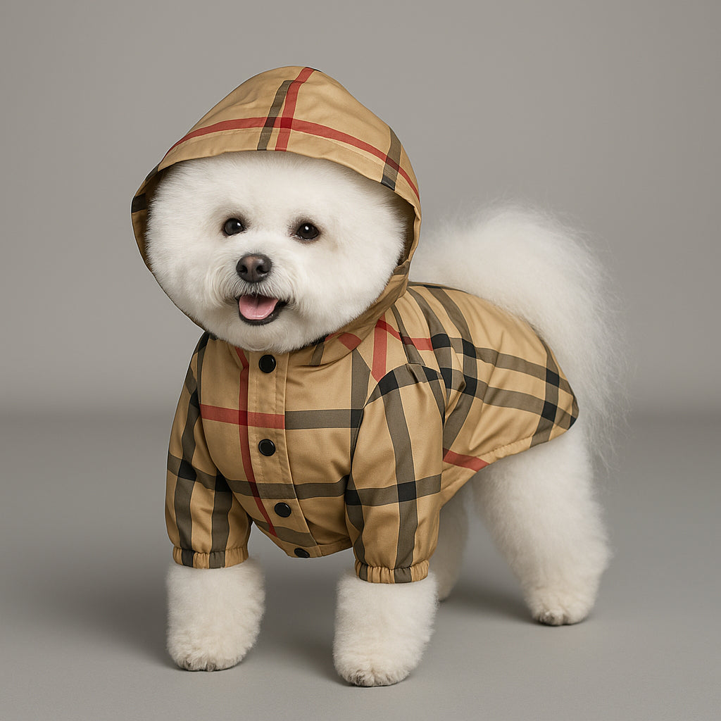 New Luxury Hooded Dog Coat