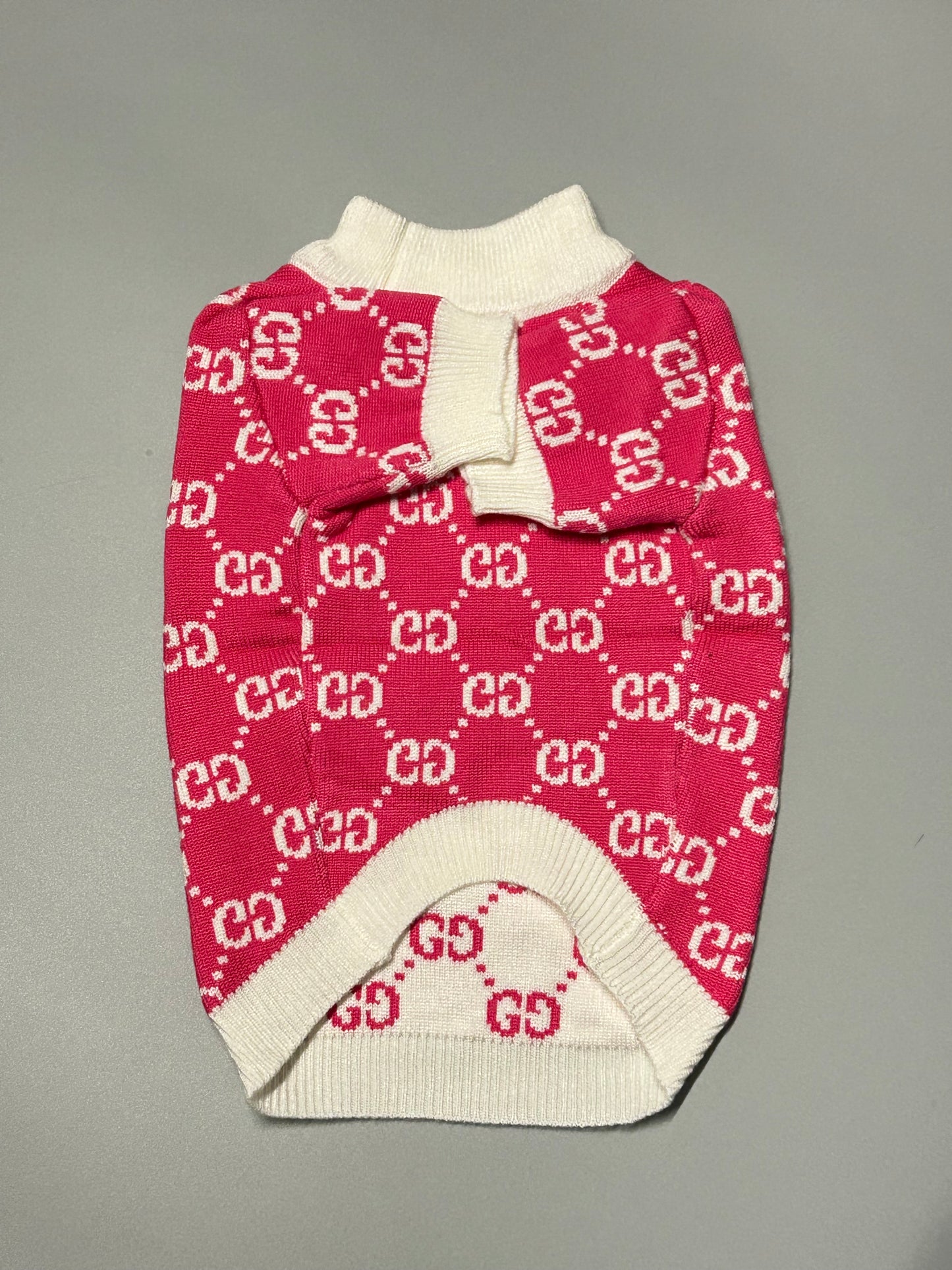 New Luxury Pink Dog Sweater